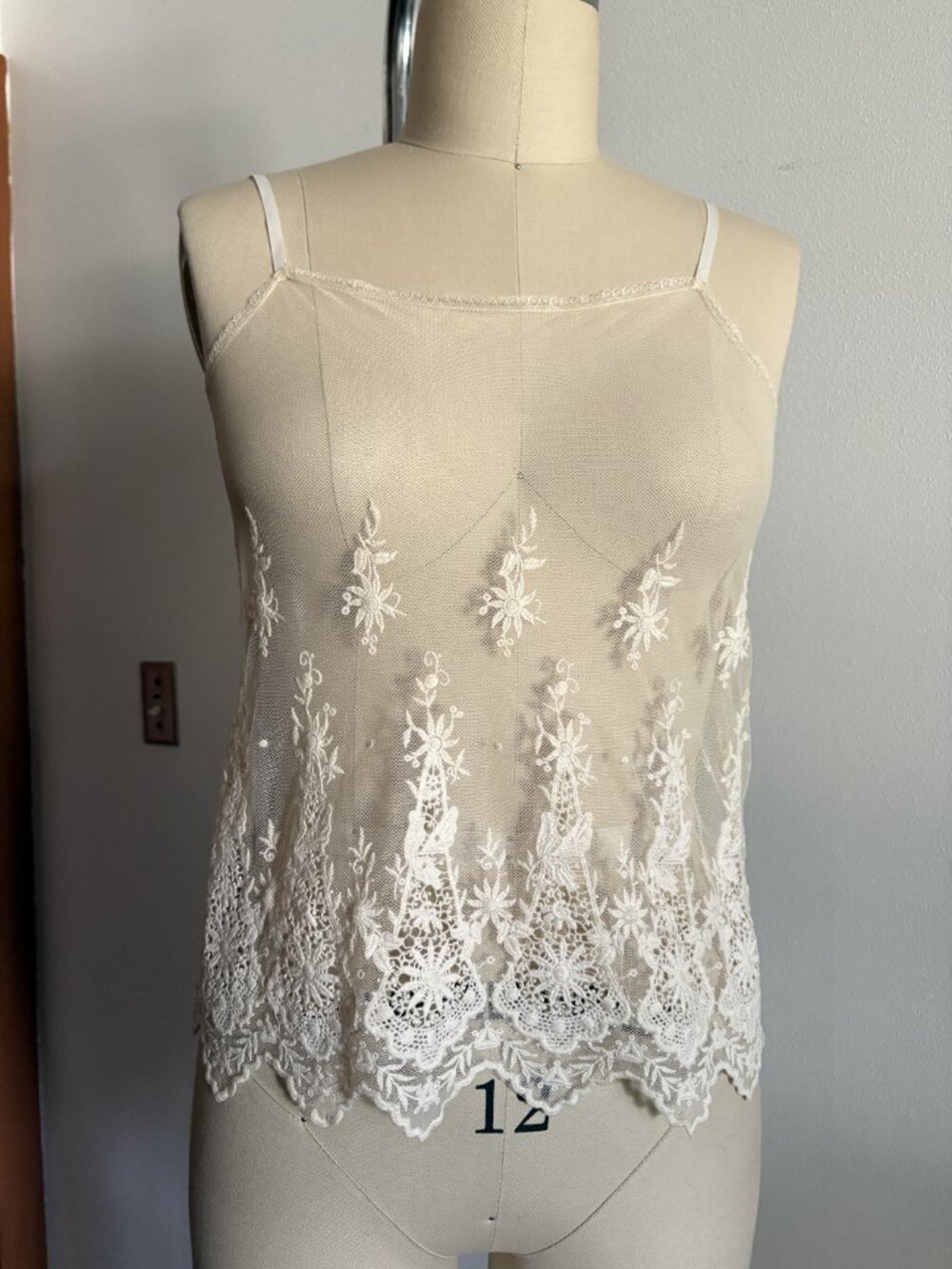 Fossil Vintage-Style Sheer Lace Camisole Top